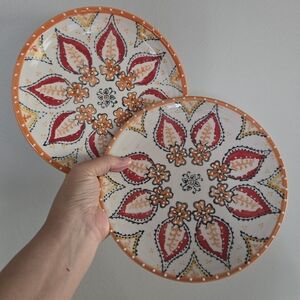 Anthropologie Sliced Persimmon Plates